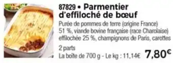 Thiriet Parmentier d'Effiloché De Bœuf offre