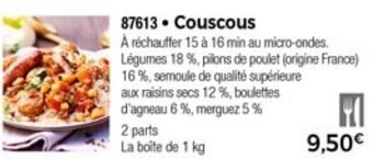 Thiriet Couscous offre