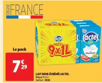 Auchan Supermarché Lait demi-ecreme lactel offre