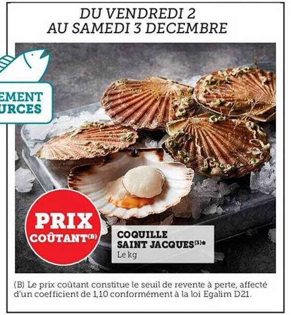 Promo Coquille saint jacques chez Hyper U