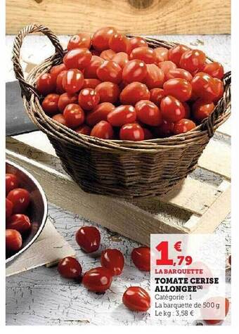 Hyper U Tomate cerise allongée offre