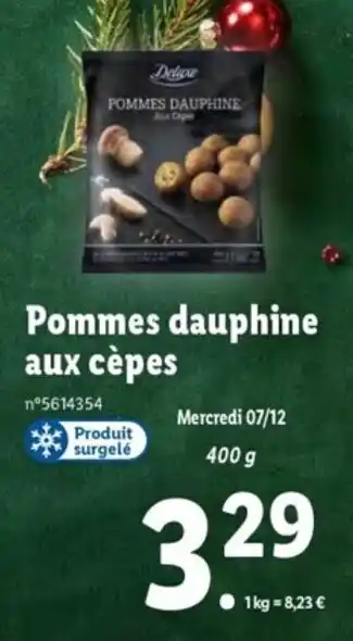 Pommes Dauphine aux Cèpes