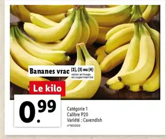 Lidl Bananes Vrac offre