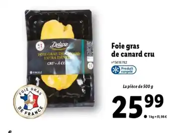 Lidl Foie Gras de Canard Cru offre