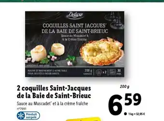 Lidl 2 Coquilles Saint-Jacques de La Baie de Saint-Brieuc offre