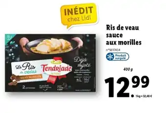 Lidl Ris de Veau Sauce Aux Morilles offre