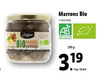 Lidl Marrons Bio offre