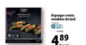 Lidl Asperges Vertes Enrobées de Lard offre