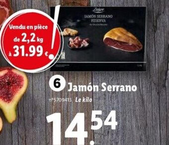 Lidl Jamón Serrano offre