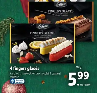 Lidl 4 Fingers Glacés offre