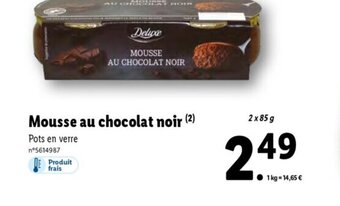 Lidl Mousse au Chocolat Noir offre