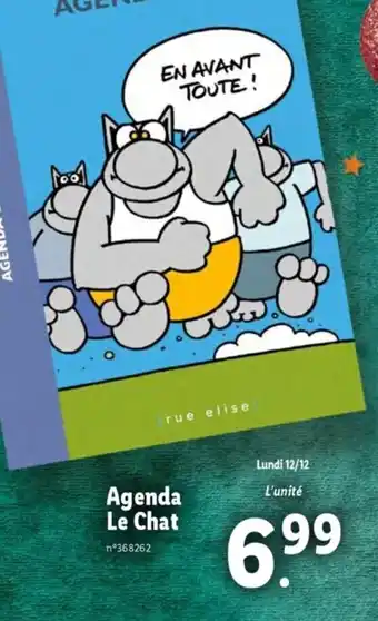 Lidl Agenda Le Chat offre
