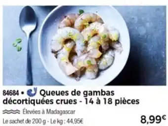 Thiriet Queues De Gambas Décortiquées Crues offre