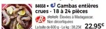 Thiriet Gambas Entières Crues offre