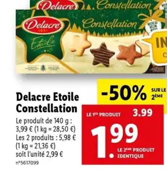 Lidl Delacre Etoile Constellation offre