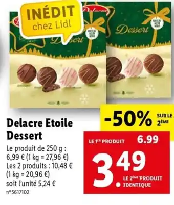 Lidl Delacre Etoile Dessert offre