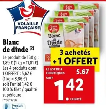 Lidl Blanc de Dinde offre