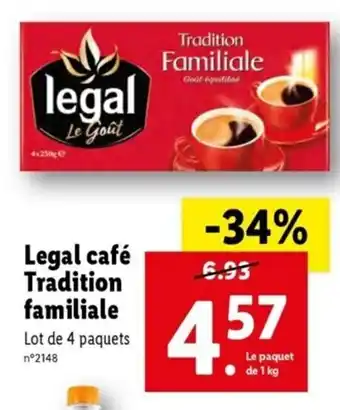 Lidl Legal Café Tradition Familiale offre