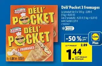 Lidl Déli'Pocket 3 Fromages offre