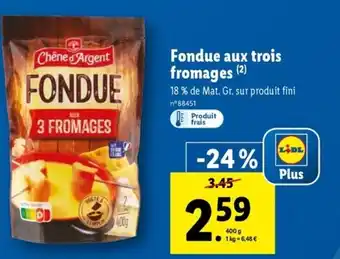 Lidl Fondue Aux Trois Fromages offre