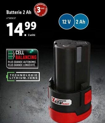 Lidl Batterie 2 Ah offre