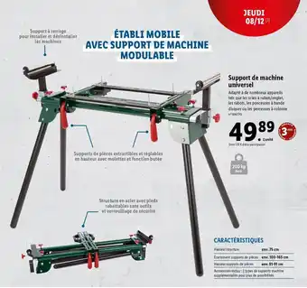 Lidl Support de Machine Universel offre