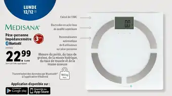 Lidl Pèse-Personne Impédancemètre offre
