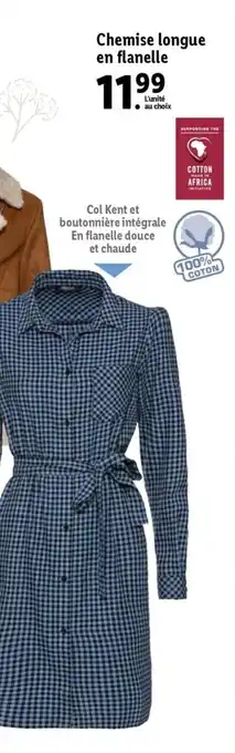 Chemise Longue en Flanelle