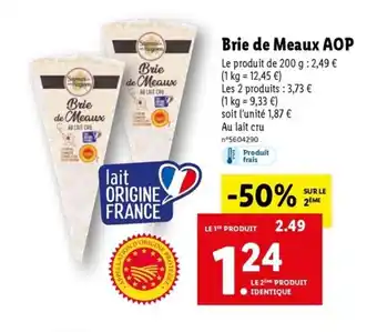 Lidl Brie de Meaux AOP offre