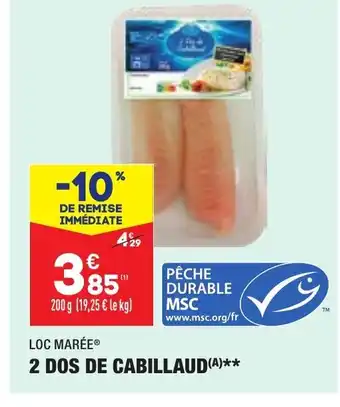 ALDI 2 Dos de Cabillaud offre