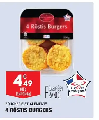 ALDI 4 Röstis Burgers offre