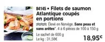 Filets De Saumon Atlantique Coupés