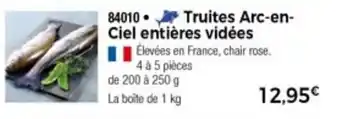Thiriet Truites Arc-En-Ciel Entières Vidées offre