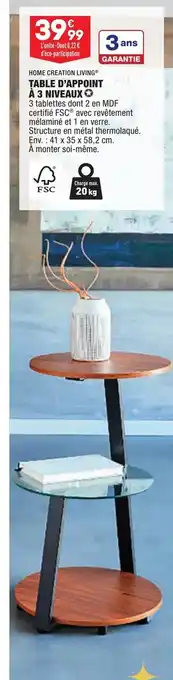 ALDI Table D'Appoint a 3 Niveaux offre