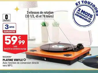 Platine Vinyle