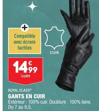 ALDI Gants en Cuir offre