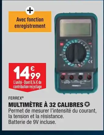 ALDI Multimètre a 32 Calibres offre