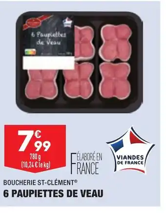 ALDI 6 Paupiettes de Veau offre