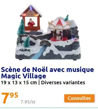 Action Scène de Noël Avec Musique Magic Village offre