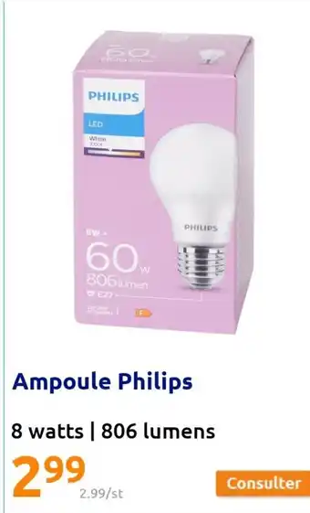 Action Ampoule Philips offre