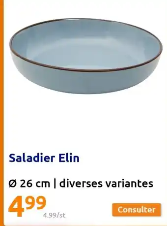 Action Saladier Elin offre