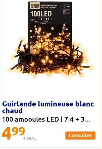 Action Guirlande Lumineuse Blanc Chaud offre