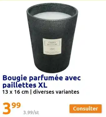 Action Bougie Parfumée Avec Paillettes XL offre