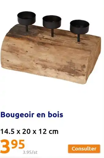 Action Bougeoir en Bois offre