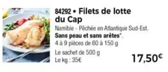 Thiriet Filets De Lotte Du Cap offre