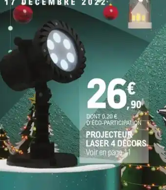E.Leclerc Brico Projecteur Laser 4 Decors offre