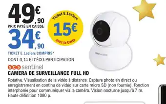 E.Leclerc Brico Camera de Surveillance Full HD offre