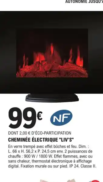 E.Leclerc Brico Cheminee Electrique Liv's offre