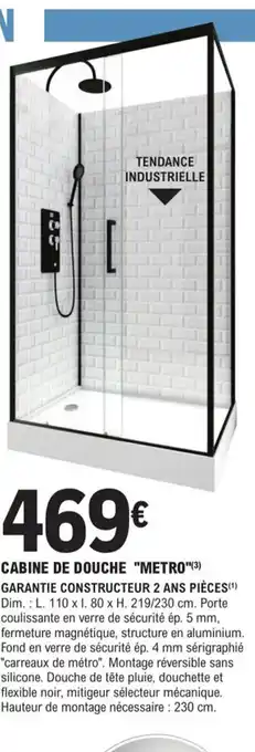 E.Leclerc Brico Cabine de Douche Metro offre