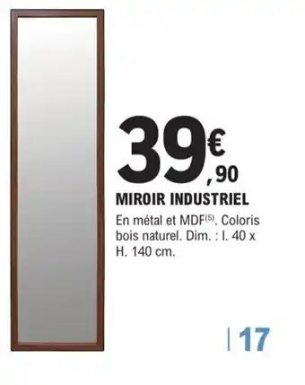 E.Leclerc Brico Miroir Industriel offre